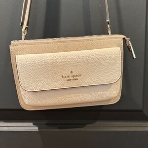 kate spade Beige and white Crossbody Bag